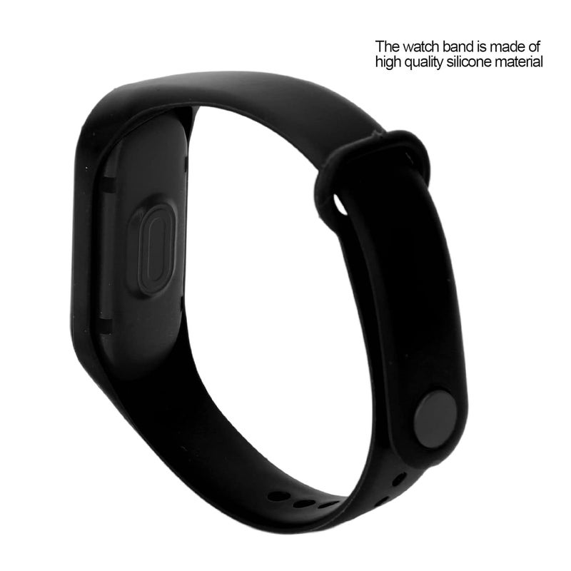 woobles Mini Children Electronic Watch Red LED Simple Student Sports Electronic Watch with Silicone Watch Band(Black) - Image 2